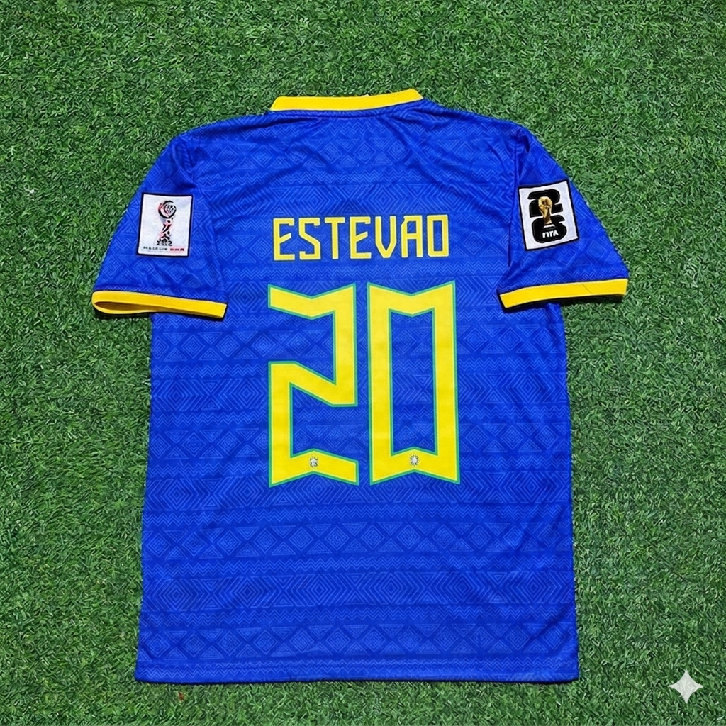 Estêvão Willian 20 – Brasilien WM 2026 Neues Trikot der Saison, Blau