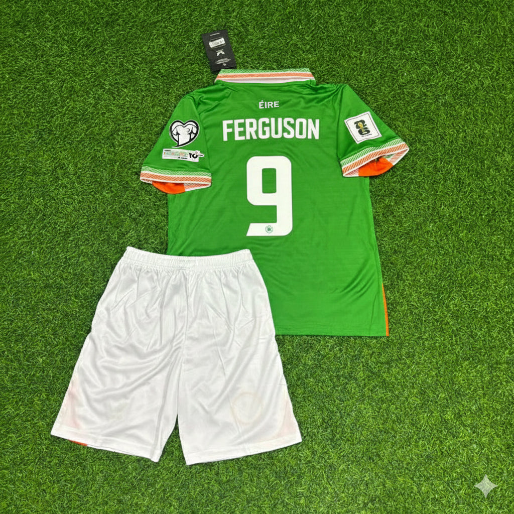 Maillot de football enfant Evan Ferguson Irlande Éire Vert Coupe du Monde 2026