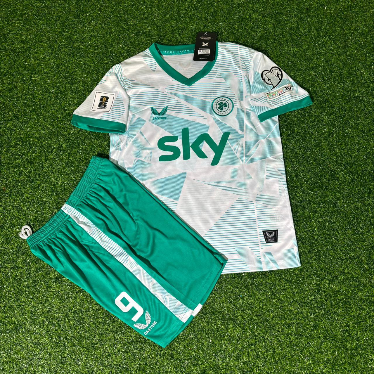 Maillot de football enfant Evan Ferguson Irlande Éire Coupe du Monde 2026