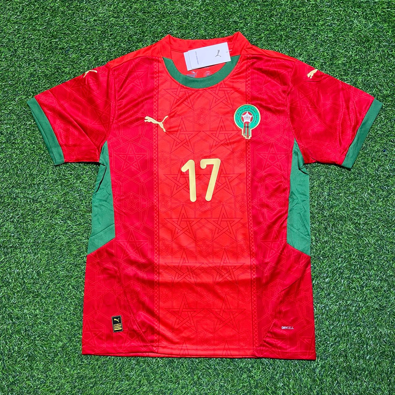 Maillot de football rouge de la nouvelle saison d'Ez Abde Ezzalzouli (Maroc, CAN 2025)