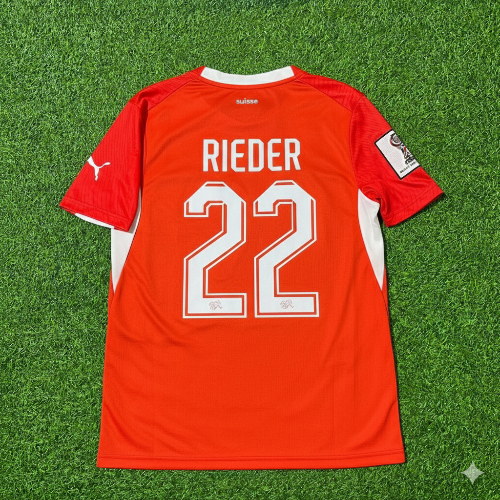 Fabian Rieder, 22 – Schweiz, WM-Trikot 2026