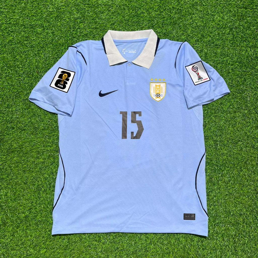 Federico Valverde #15 Uruguay WM 2026 Heimtrikot Himmelblau