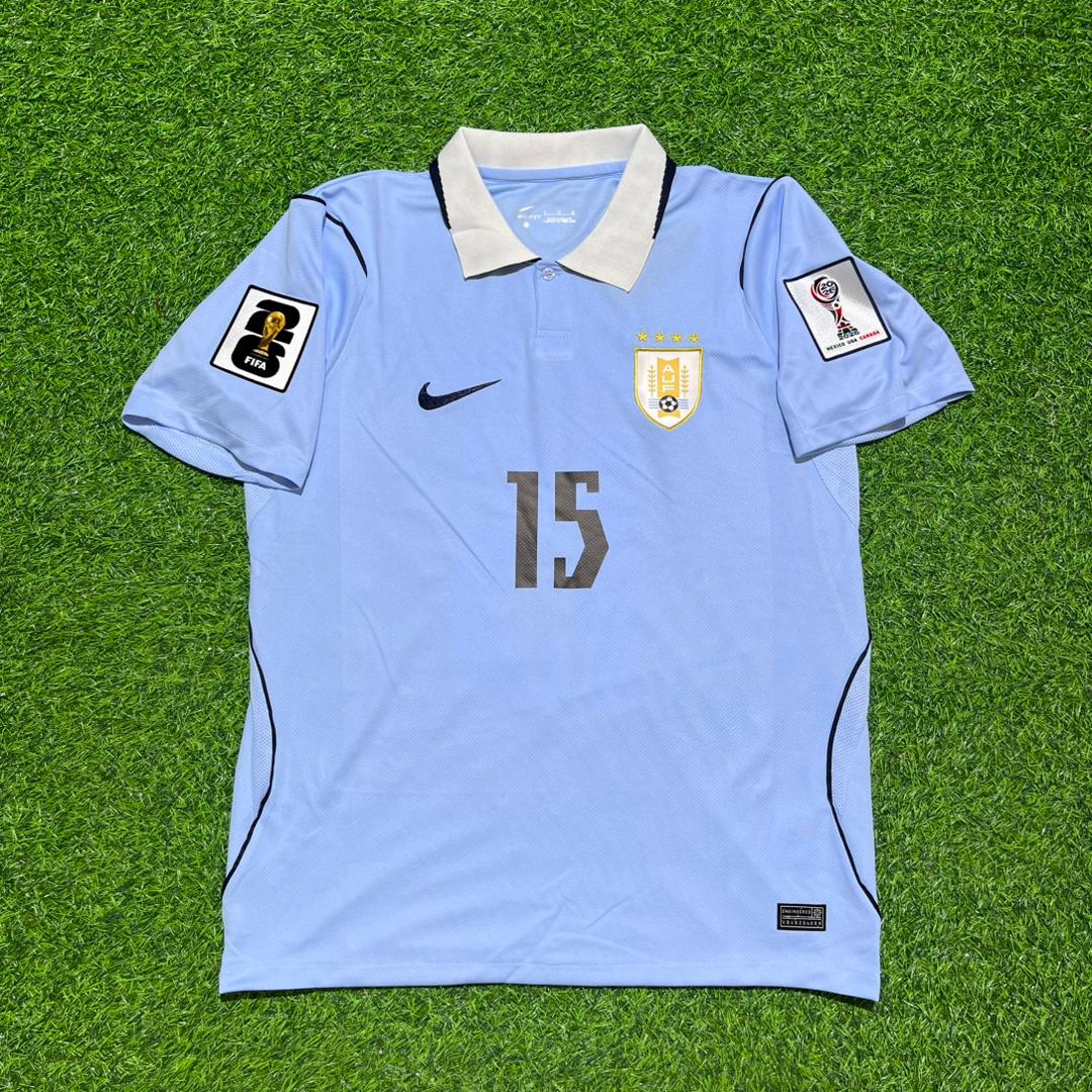 Federico Valverde #15 Uruguay WM 2026 Heimtrikot Himmelblau