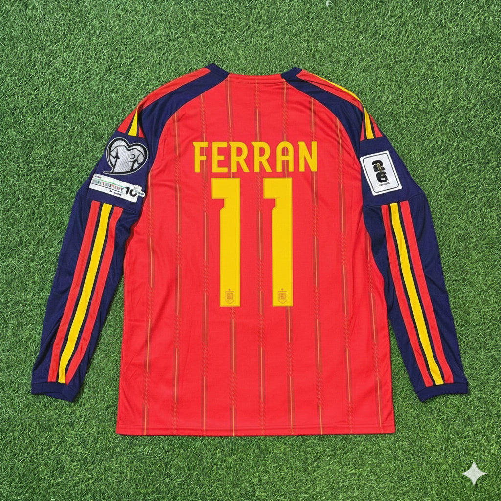 Ferran Torres Spanien 2026 WM Heimtrikot Langarm Trikot Maillot