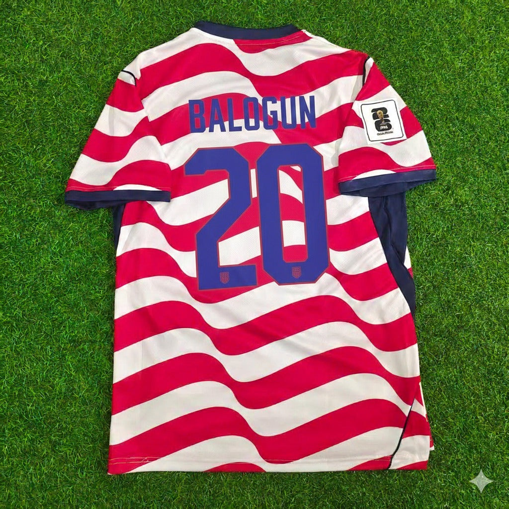 Folarin Balogun 20-USA Fußball-WM 2026 Heim-Fußballtrikot
