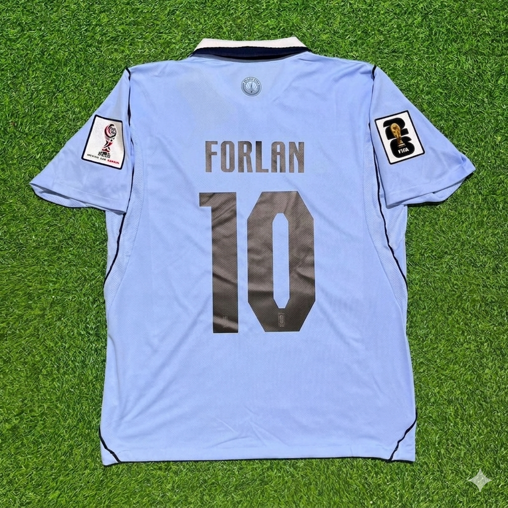 Diego Forlán #10 Uruguay World Cup Home Sky Blue Jersey