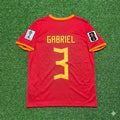 Gabriel dos Santos Magalhães 3# Brasilien WM 2026 Langarm Rot Trikot