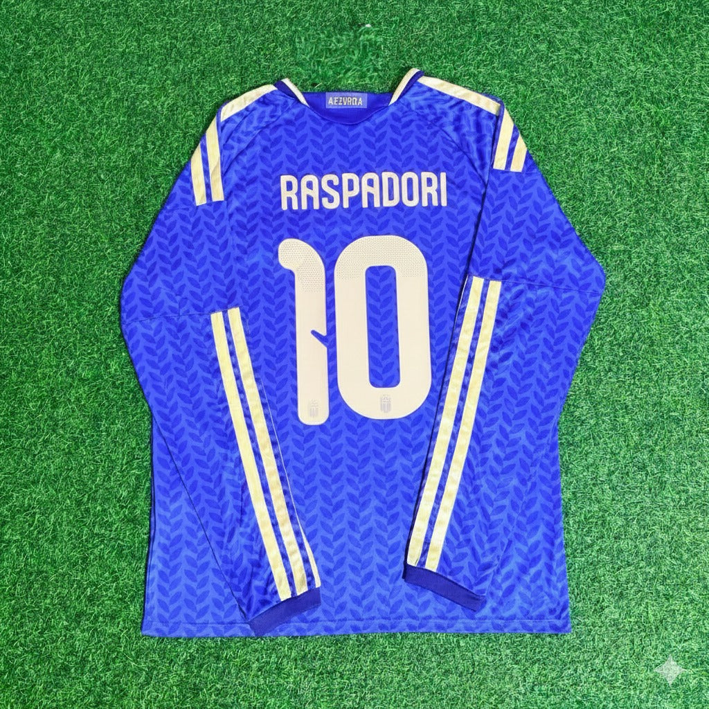 Giacomo Raspadori 10 – Maillot de football à manches longues Italie Coupe du Monde 2026