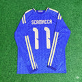 Gianluca Scamacca 11 – Italien 2026 WM-Fußballtrikot mit langen Ärmeln