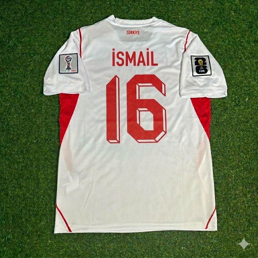 İsmail Yüksek #16 Türkei - WM 2026 - Auswärts Weiß - Trikot