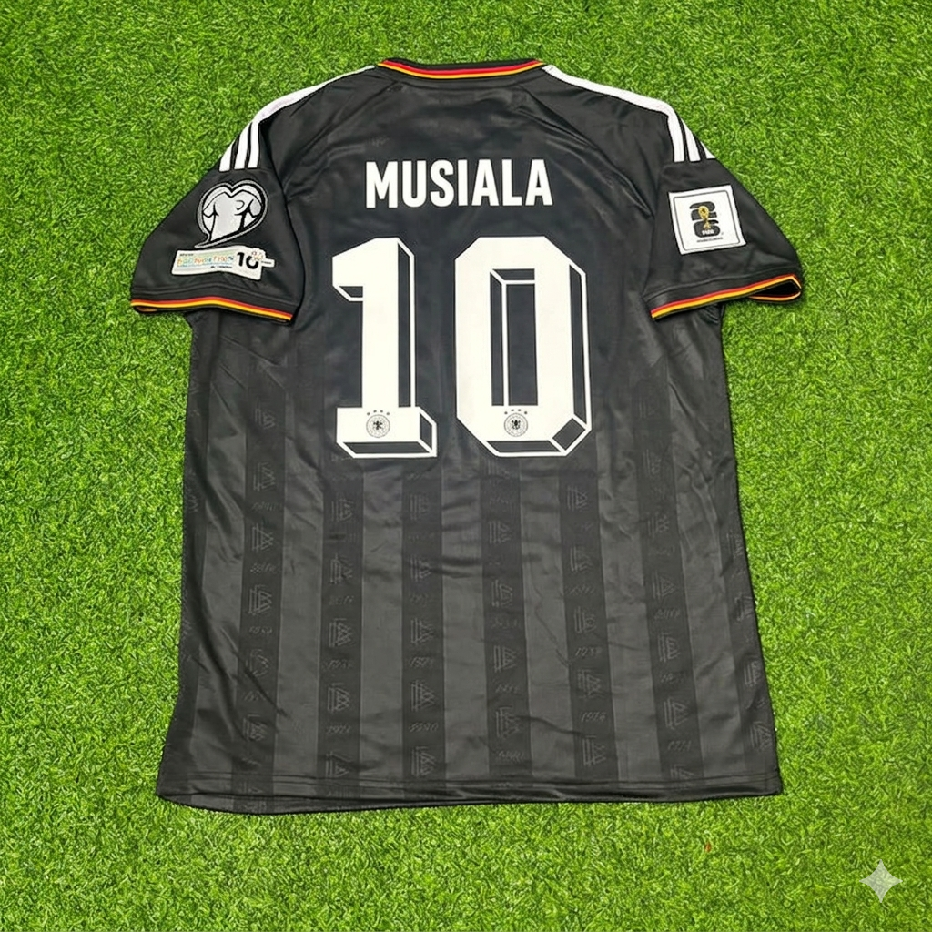 Jamal Musiala 10# Deutschland WM 2026 Black Style Fußball Trikot