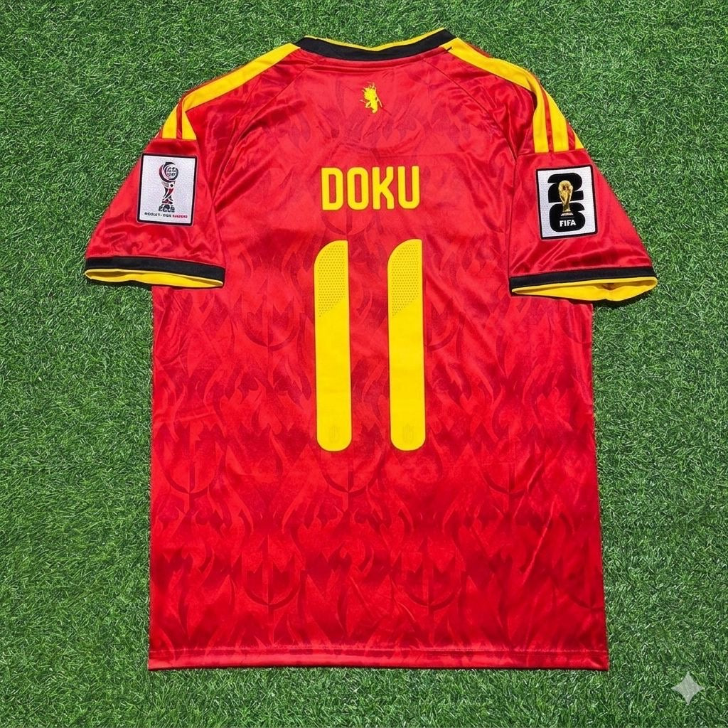Jérémy Doku #11 Belgien WM 2026 Heimtrikot