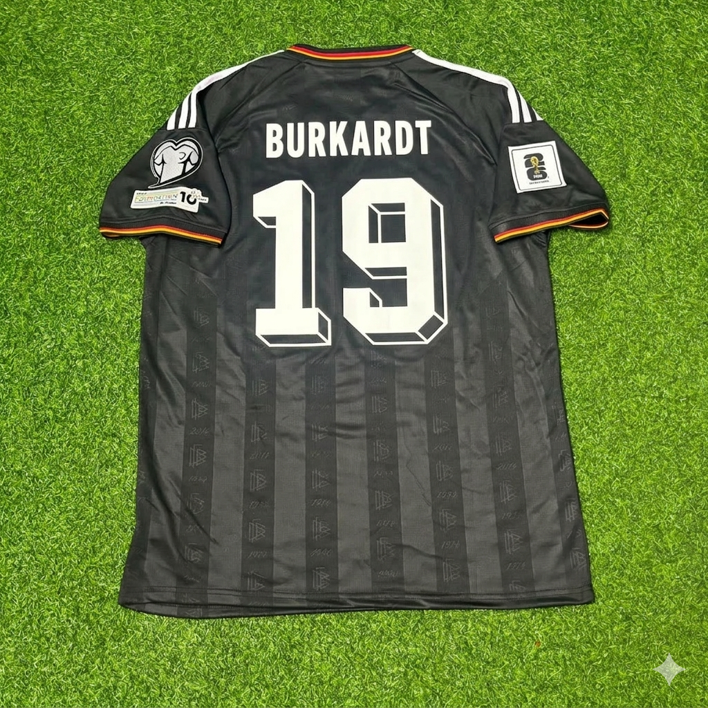 Jonathan Burkardt 19# Deutschland WM 2026 Black Style Fußballtrikot