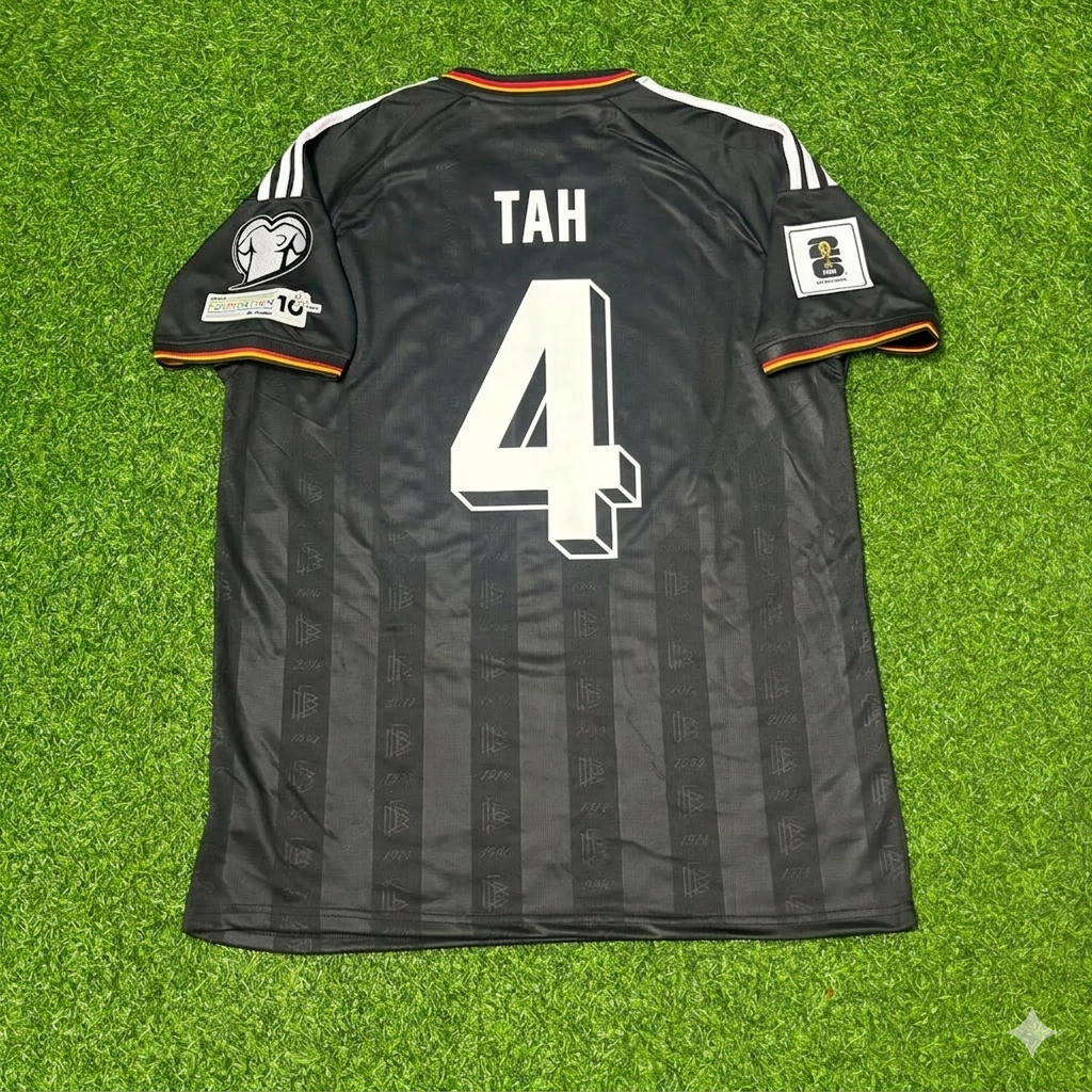 Jonathan Tah 4# Deutschland WM 2026 Black Style Fußballtrikot