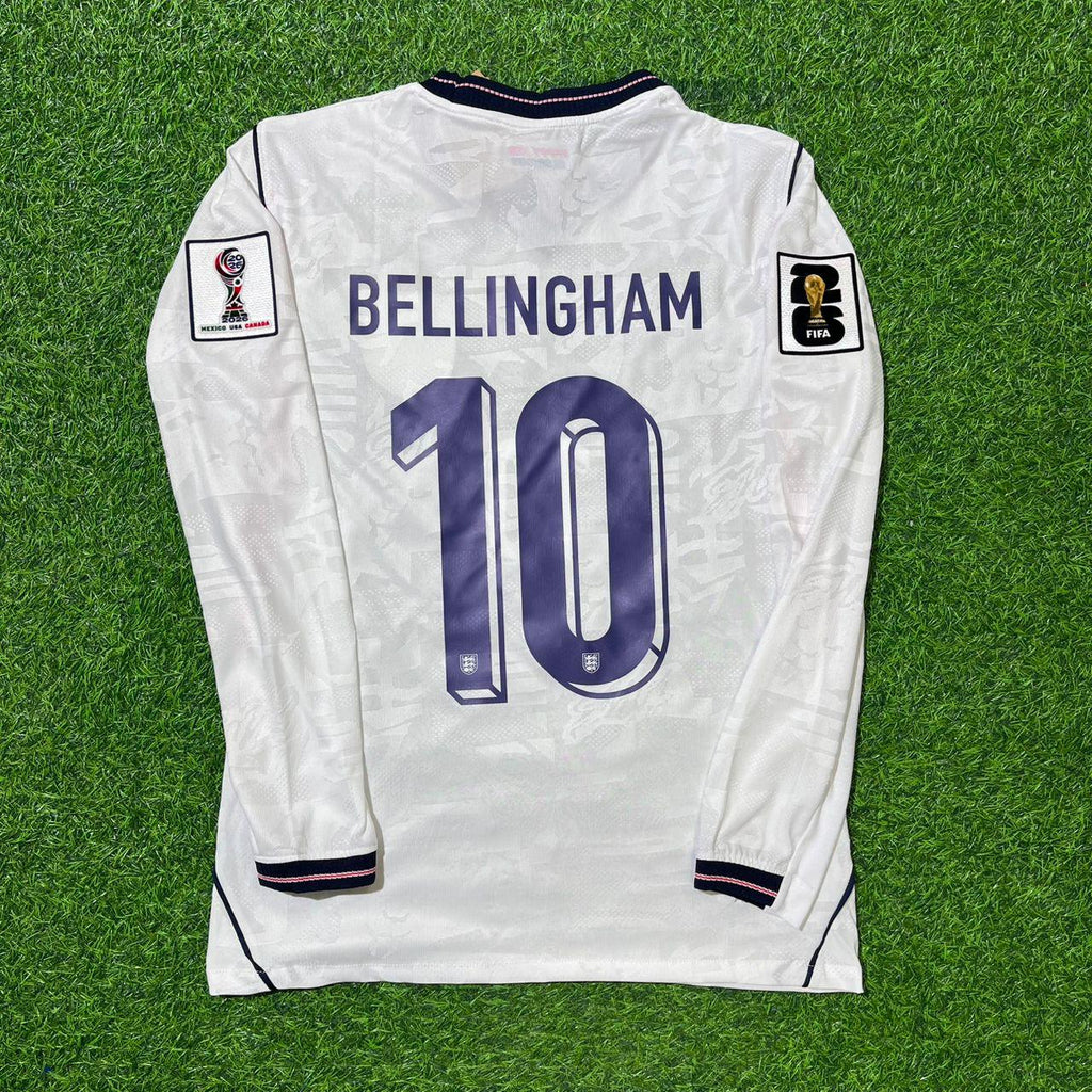 Jude Bellingham #10 Angleterre CM 2026 Maillot Domicile Manches Longues