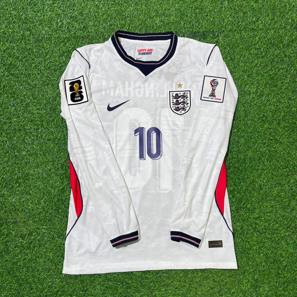 Jude Bellingham #10 Angleterre CM 2026 Maillot Domicile Manches Longues
