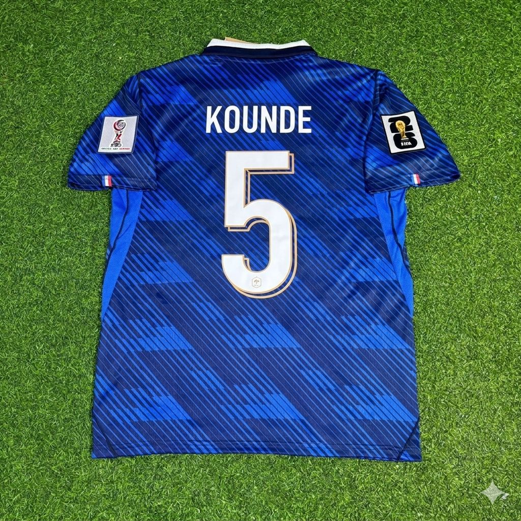 Jules Koundé 5 – Frankreich Heimtrikot für die Weltmeisterschaft 2026 (Blau)