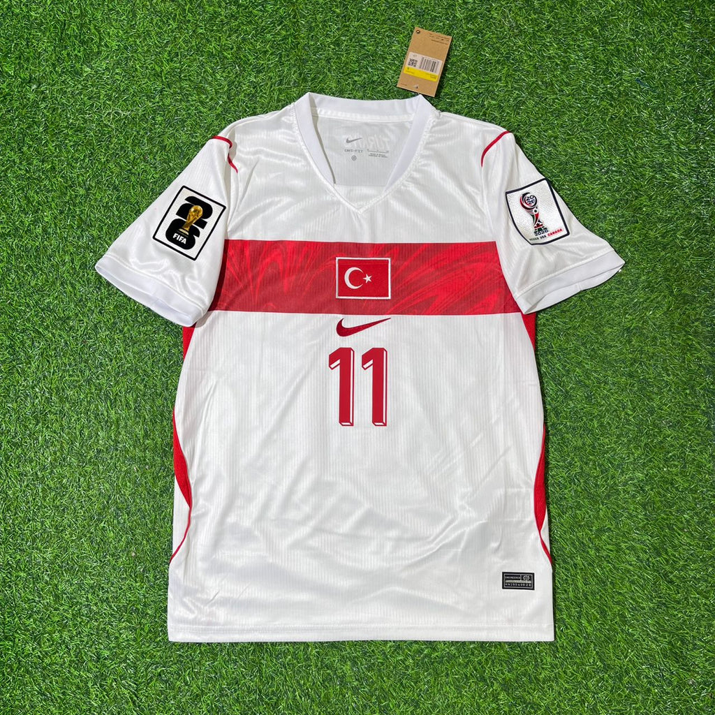 Kenan Yıldız #11 Türkei - WM 2026 Auswärtstrikot Weiß - Türkiye Nationaltrikot