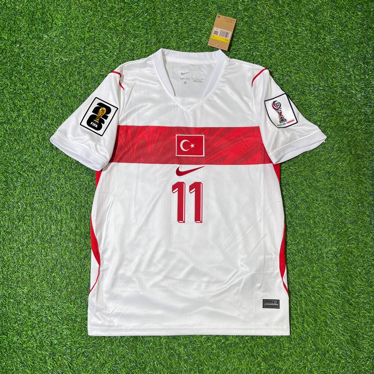 Kenan Yıldız #11 Türkei - WM 2026 Auswärtstrikot Weiß - Türkiye Nationaltrikot