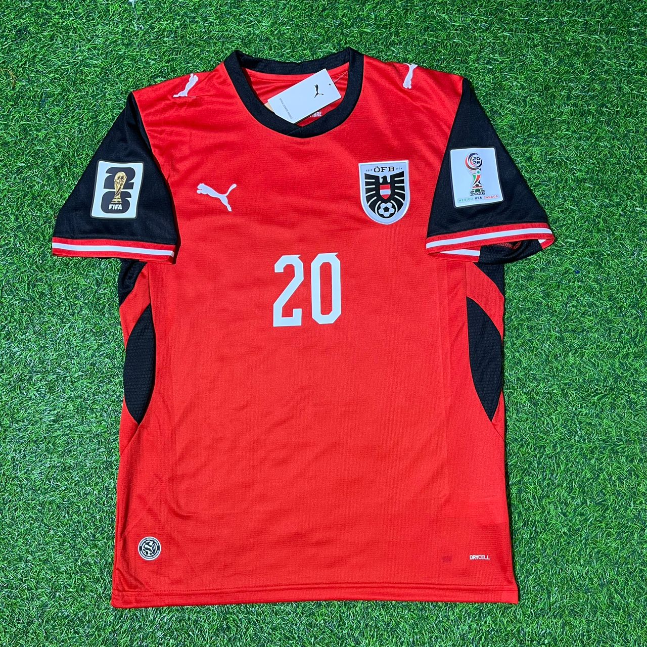 Konrad Laimer 20 - Maillot Autriche Coupe du Monde 2026
