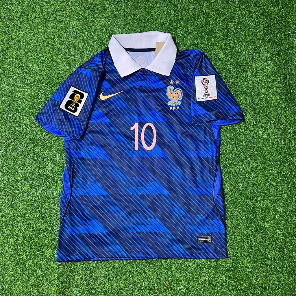 Kylian Mbappé Frankreich WM 2026 Blaues Fußballtrikot der neuen Saison