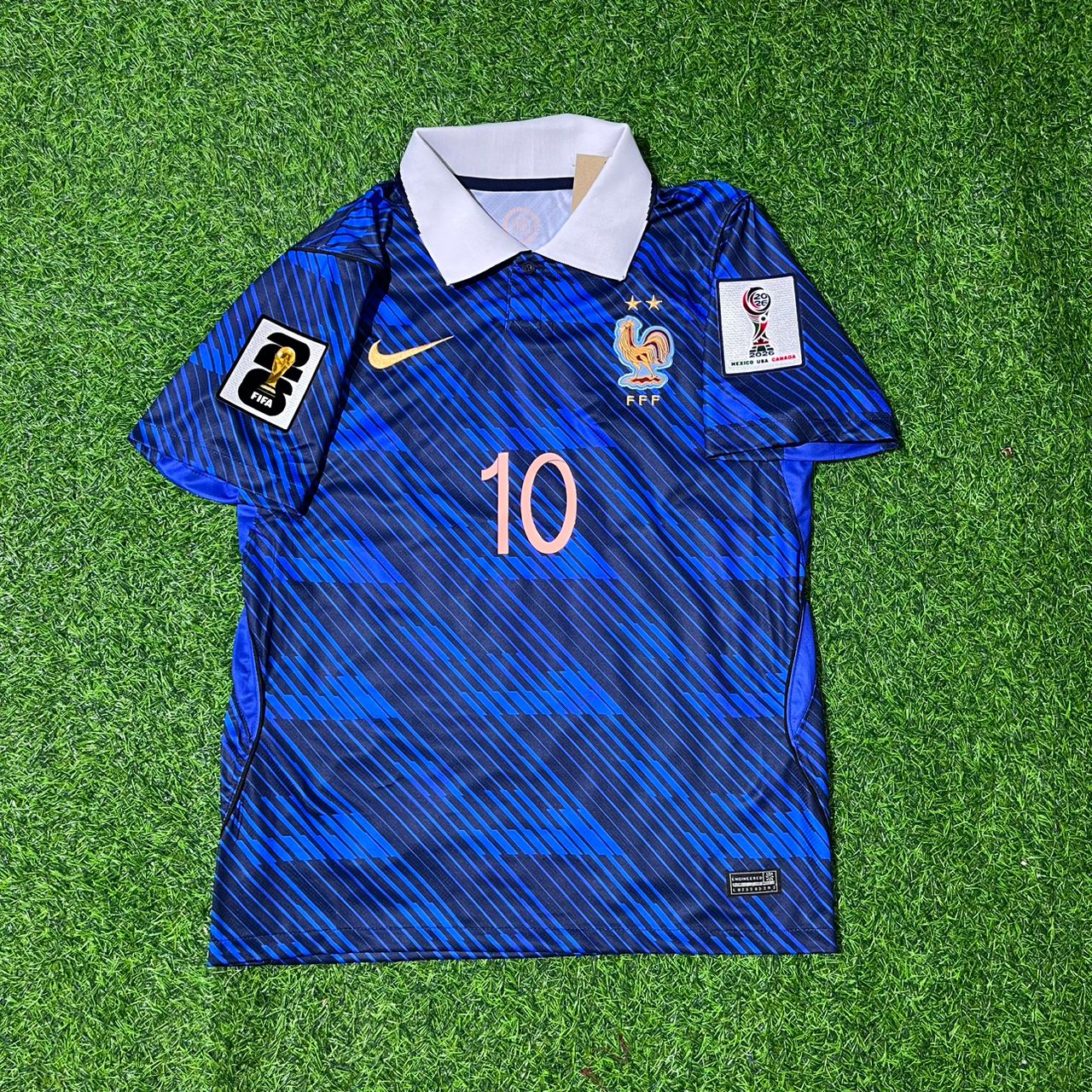 Kylian Mbappé Frankreich WM 2026 Blaues Fußballtrikot der neuen Saison