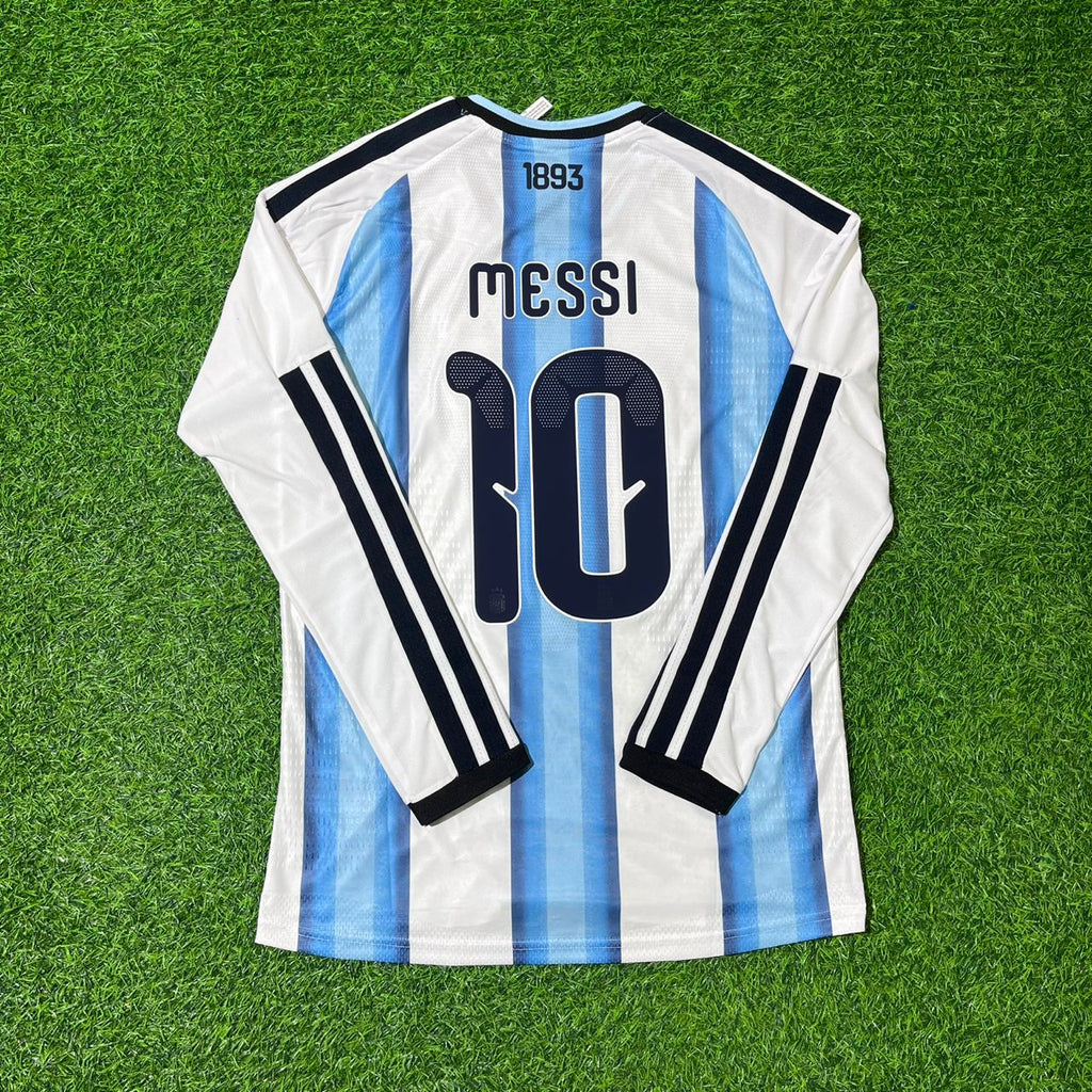 Lionel Messi #10 Argentinien 2026 WM Langarm-Fußballtrikot-Set