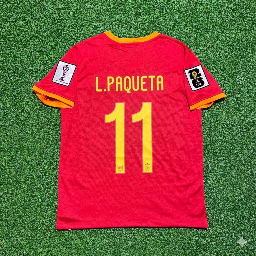 Lucas Paquetá 11# Brasilien 2026 WM Rotes Trikot