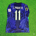 Lucas Paquetá 11# Brasilien 2026 WM Langarm Blau Auswärtstrikot