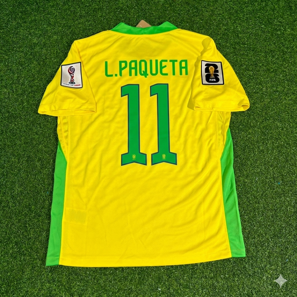 Lucas Paqueta 11 Brasilien WM 2026 Neues Saison Fußballtrikot