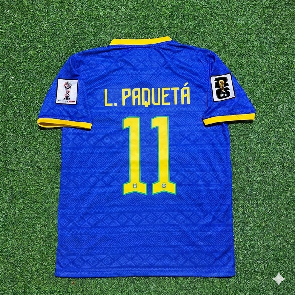 Lucas Paquetá 11- Brasilien 2026 WM Blau Neues Trikot