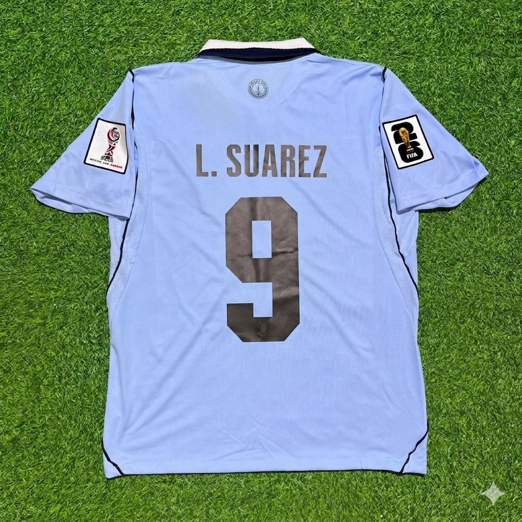 Luis Suárez #9 Uruguay Heimtrikot Hellblau WM 2026