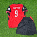 Marcel Sabitzer #9 Autriche Maillot de football enfant Coupe du Monde 2026 Nouvelle saison