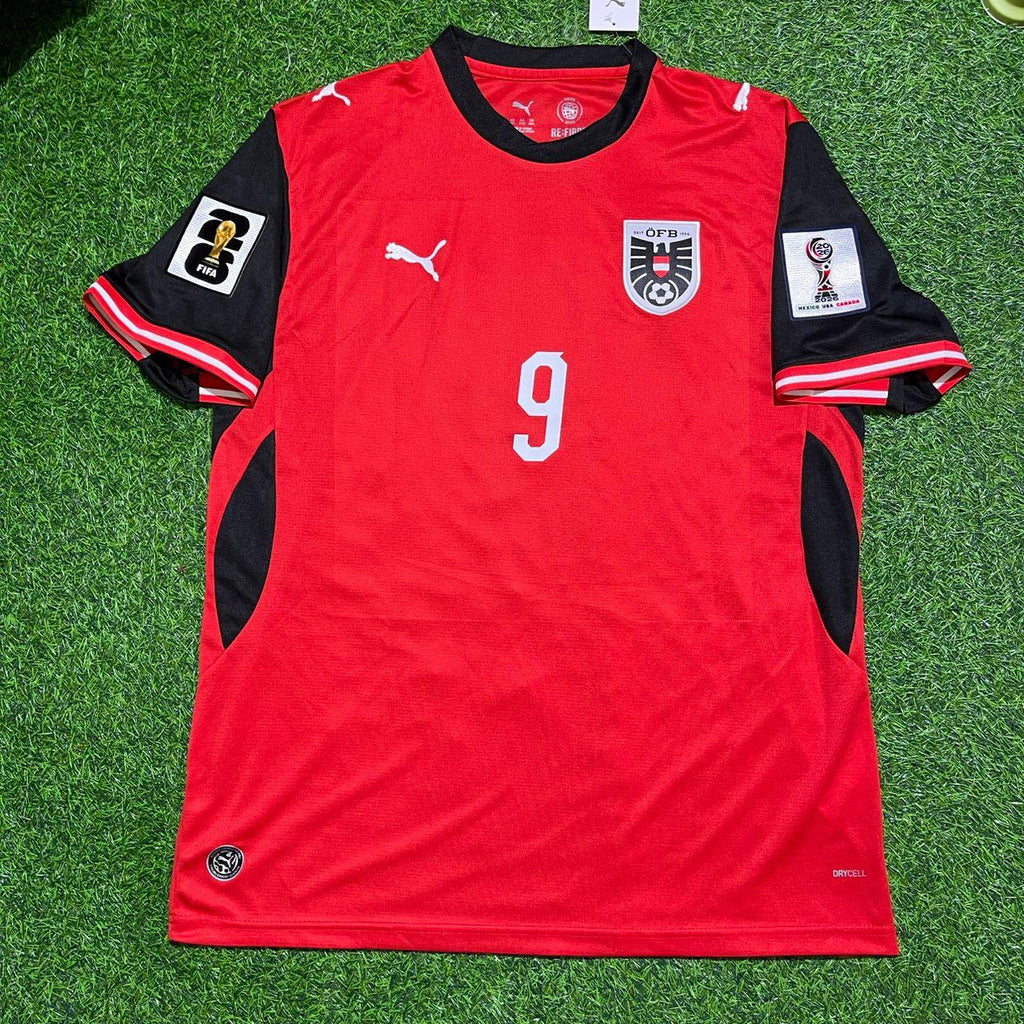 Marcel Sabitzer #9 Autriche Maillot de football enfant Coupe du Monde 2026 Nouvelle saison
