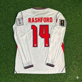 Marcus Rashford #14 England WM 2026 Heimtrikot Weiß Langarm