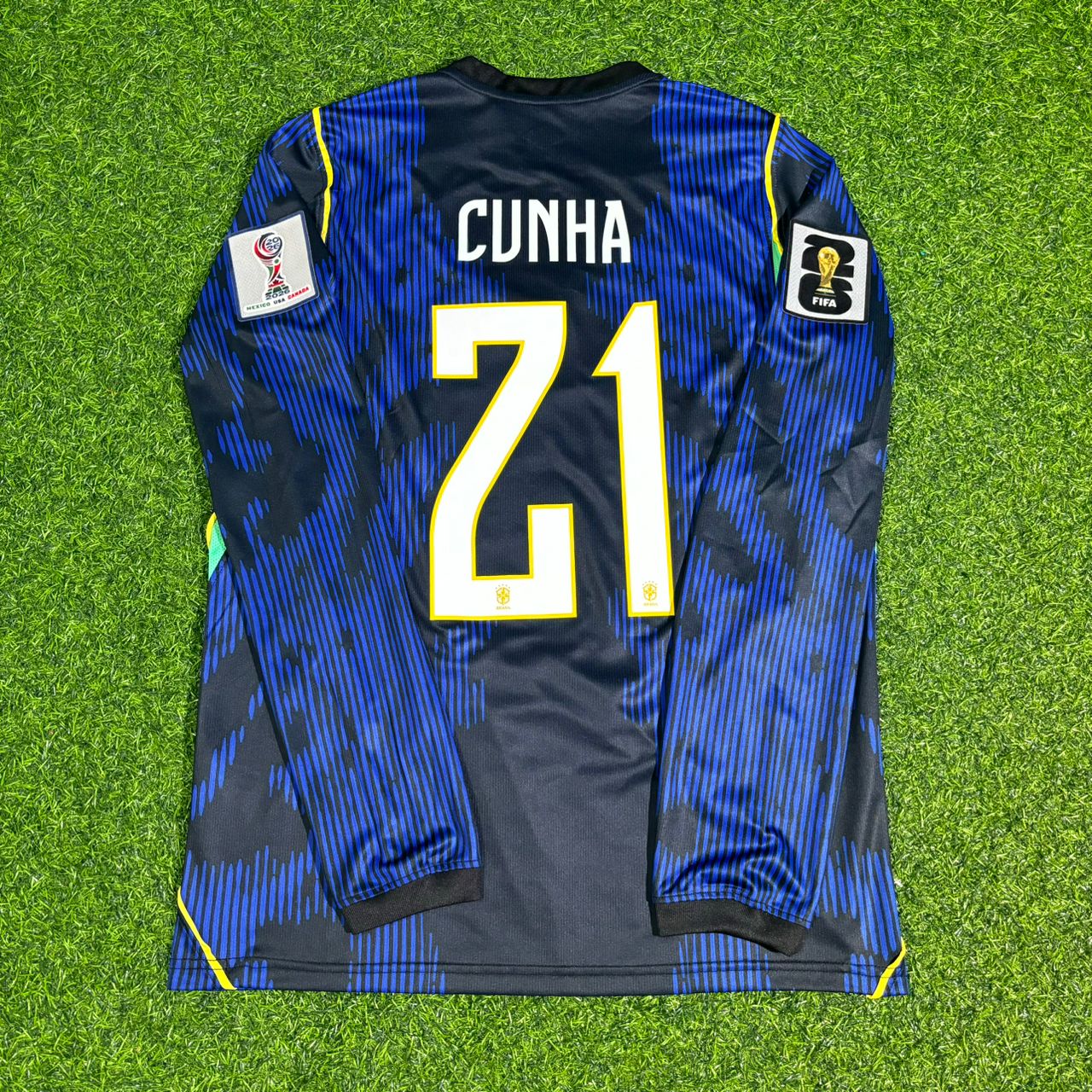 Matheus Cunha 21# Brazil 2026 World Cup Sleeve Blue Away Jersey