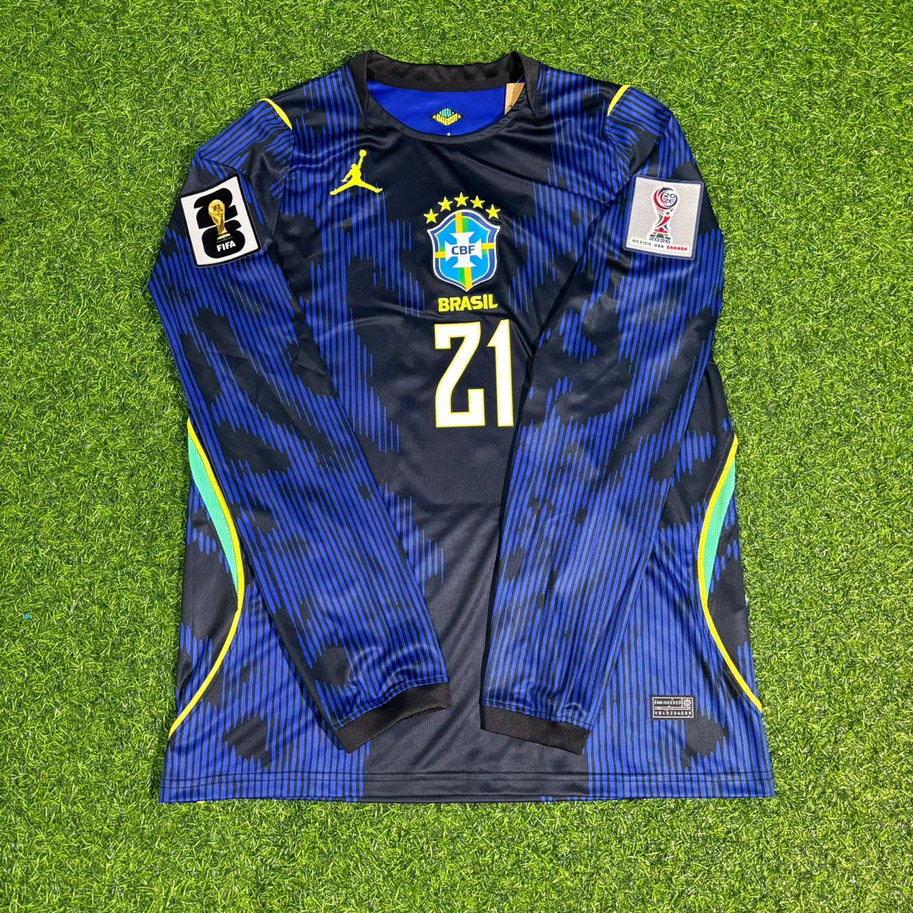 Matheus Cunha 21# Brazil 2026 World Cup Sleeve Blue Away Jersey