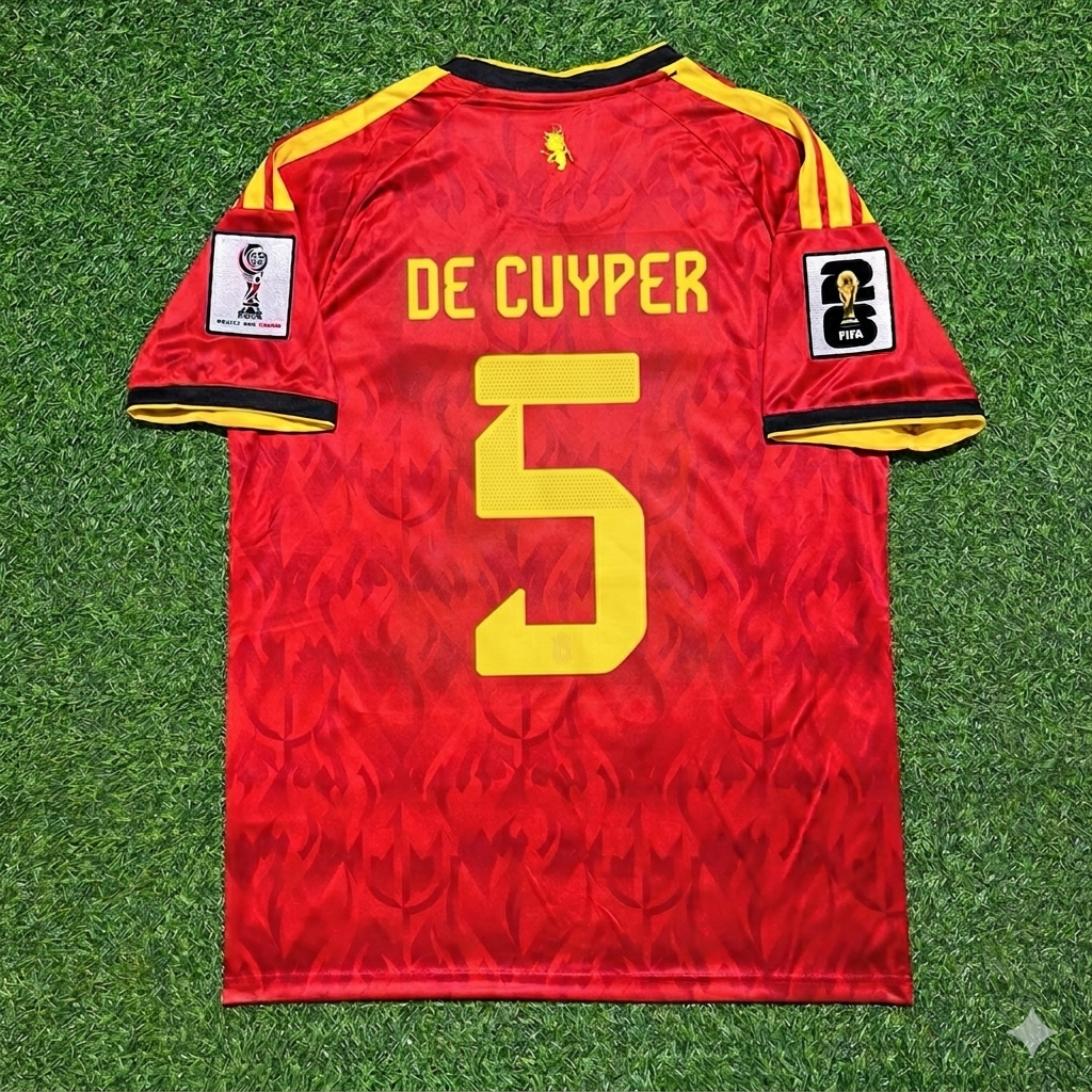 Maxim De Cuyper #5 Maillot domicile Belgique Coupe du Monde 2026