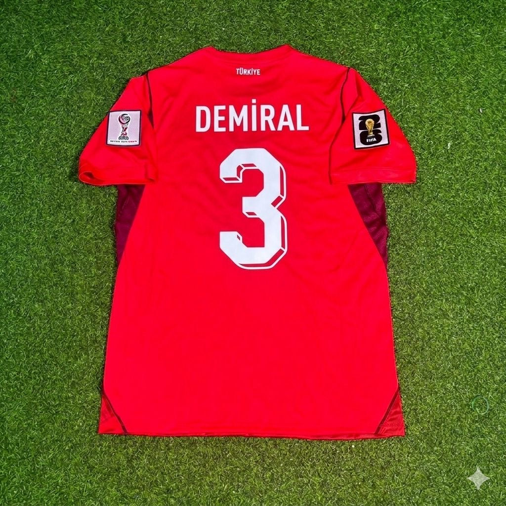 Merih Demiral #3 Türkei Türkiye - Weltmeisterschaft 2026 - Heim Rot - Trikot