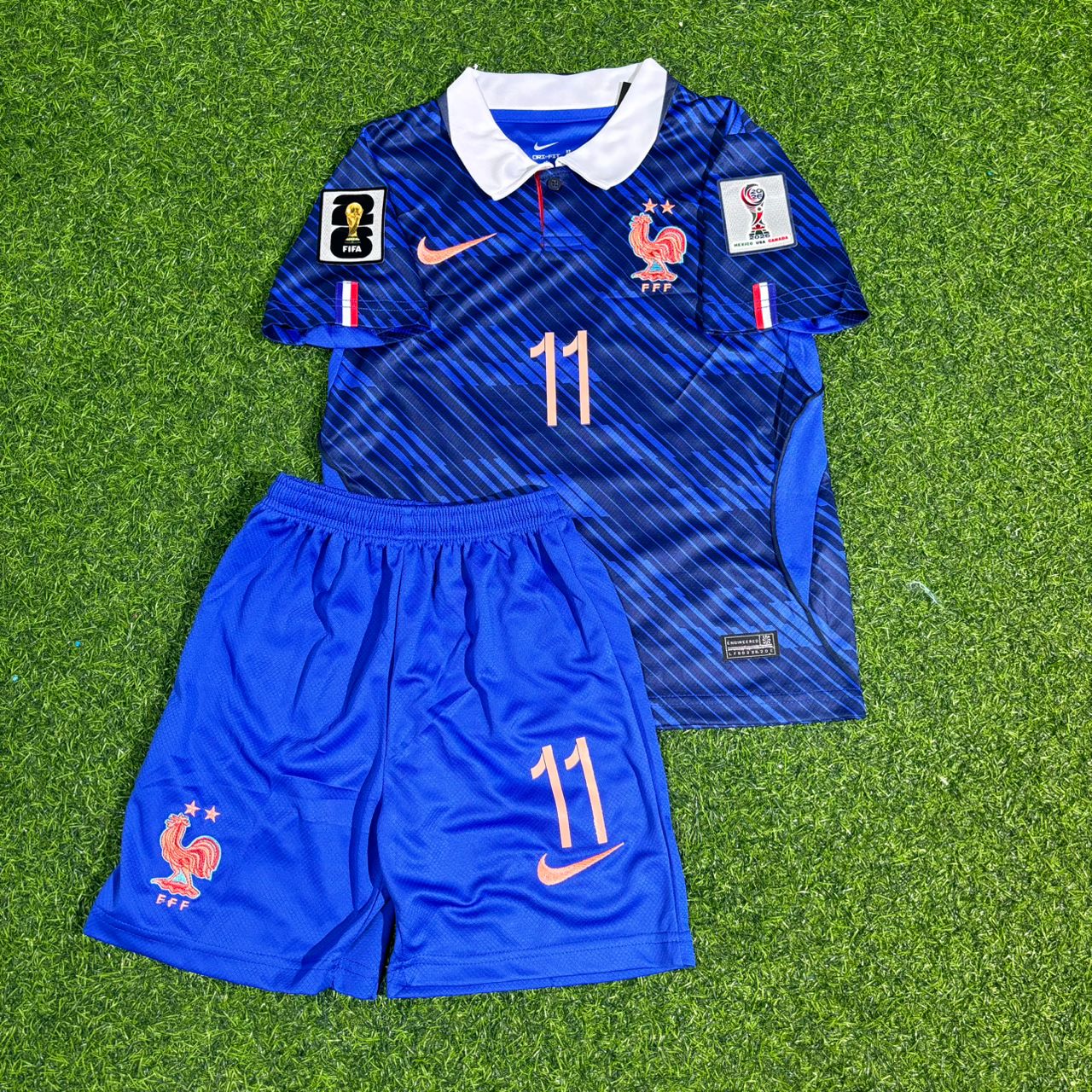 Maillot domicile enfant Michael Olise #11 France Coupe du Monde 2026
