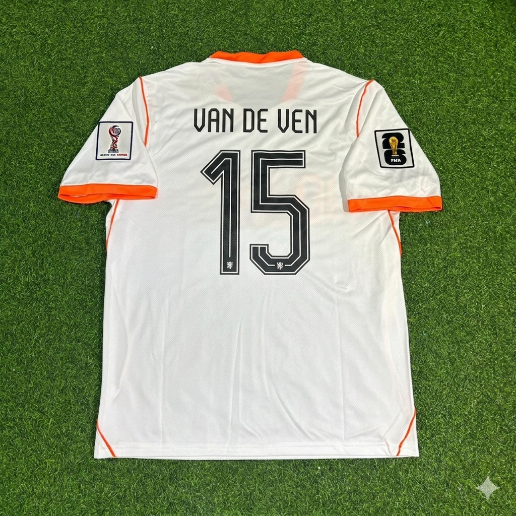 Micky van de Ven #15 Pays-Bas Coupe du Monde 2026 Nouveau Maillot de Foot Saison