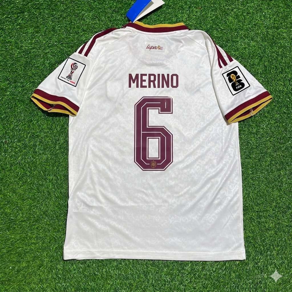 Mikel Merino 6 – Maillot Extérieur Espagne Coupe du Monde 2026