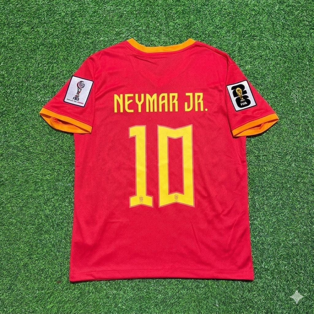 Neymar Jr. 10# Brasilien WM 2026 Rotes Trikot