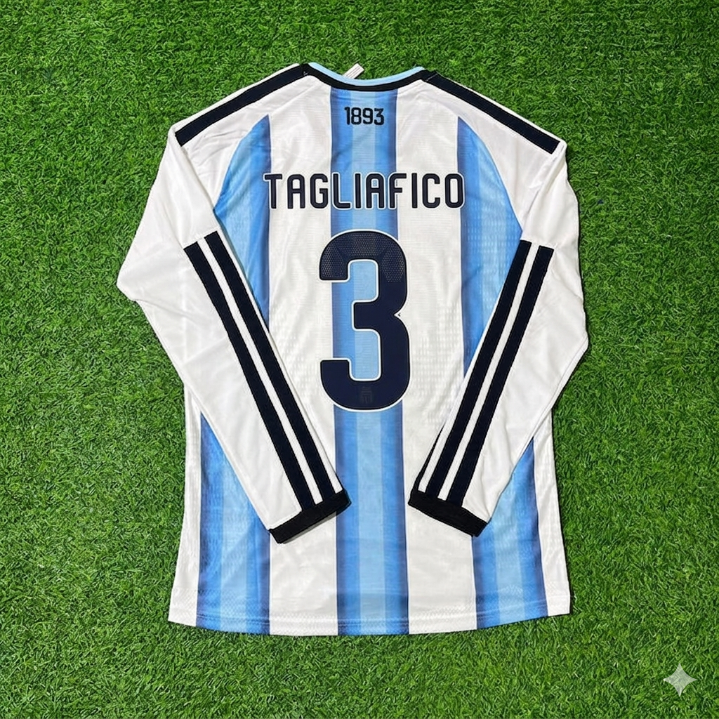 Nicolás Tagliafico #3 Argentinien WM 2026 Langarm Trikot-Set