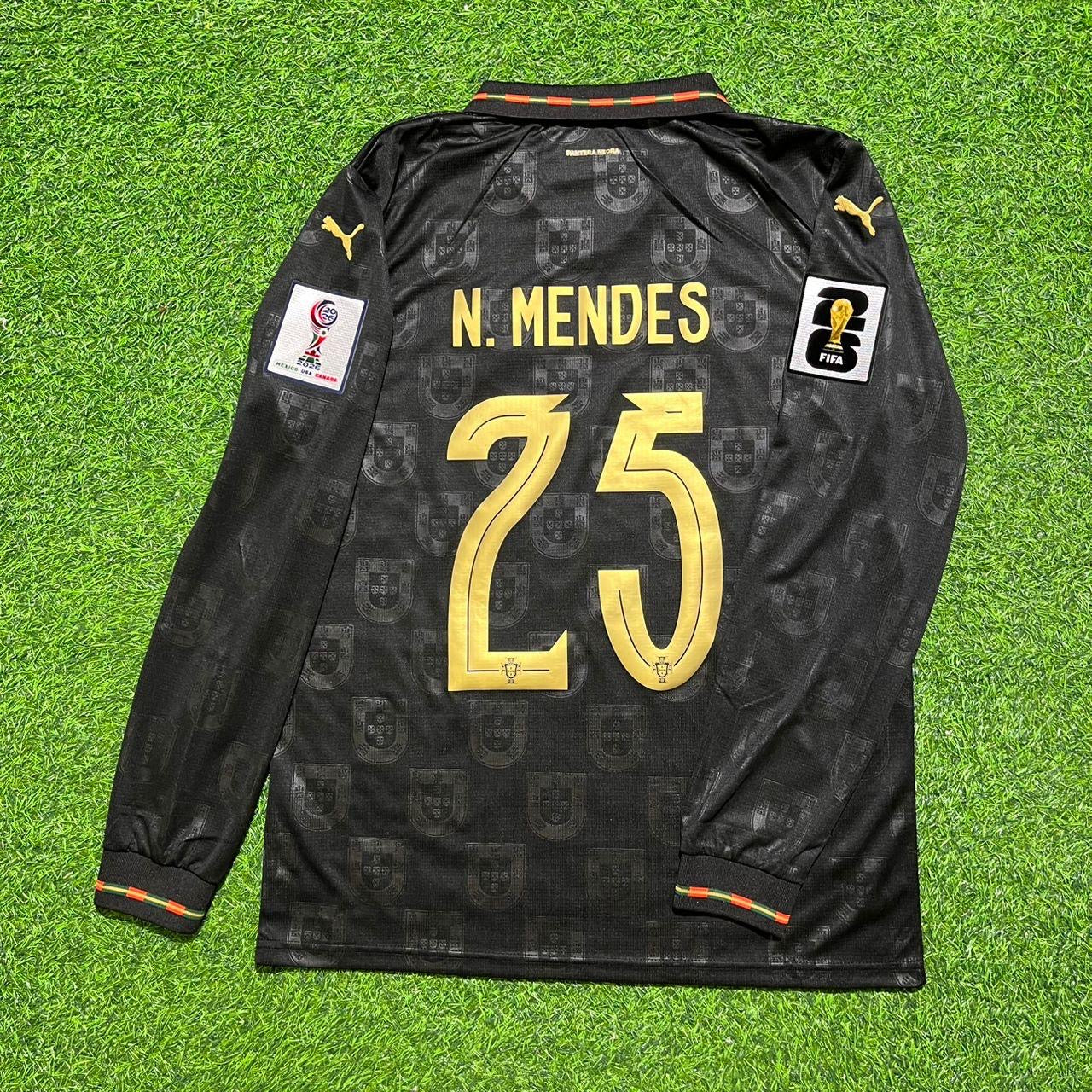 Nuno Mendes Portugal WM 2026 Heimtrikot Langarm