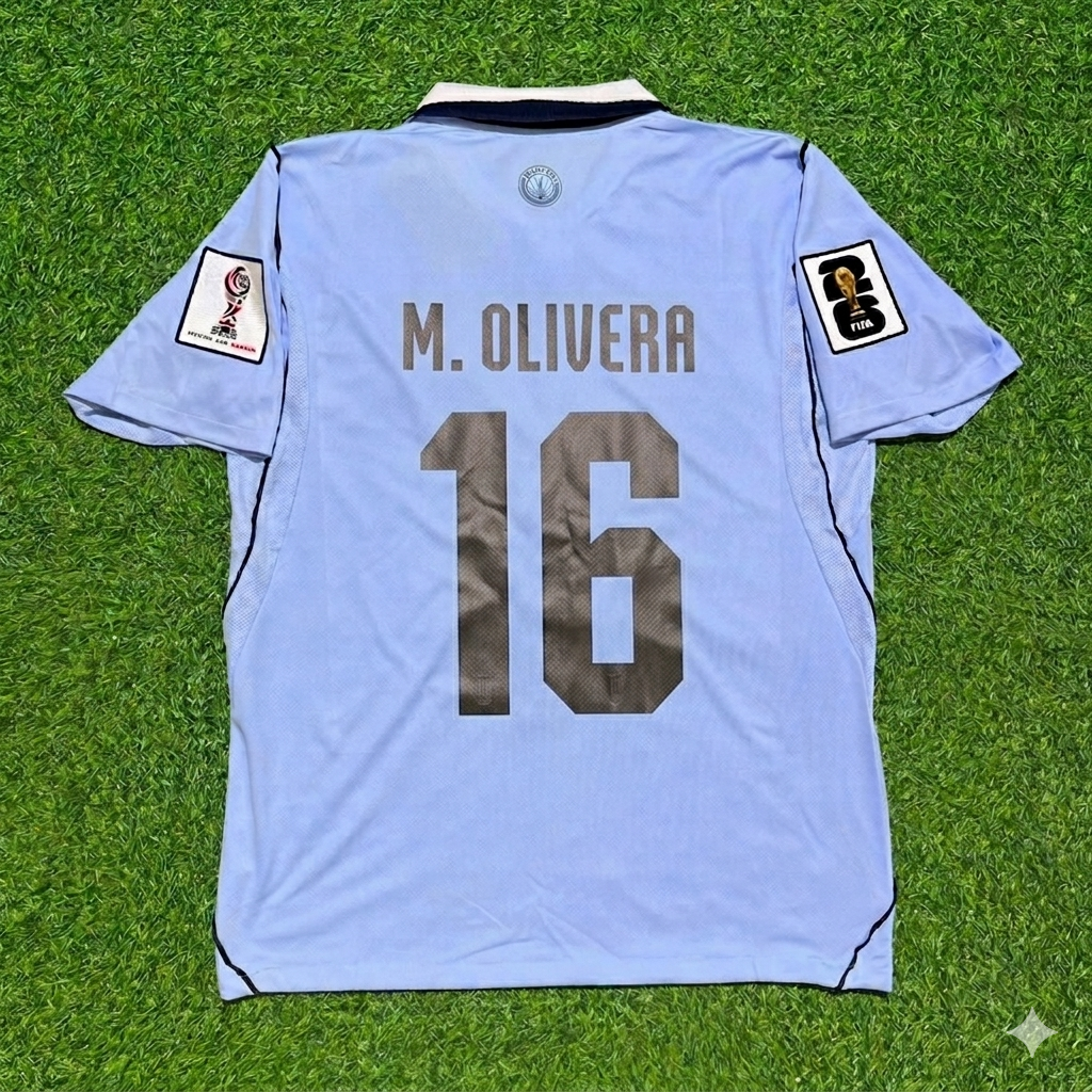 Maillot Domicile Bleu Ciel Mathías Olivera #16 Uruguay Coupe du Monde 2026