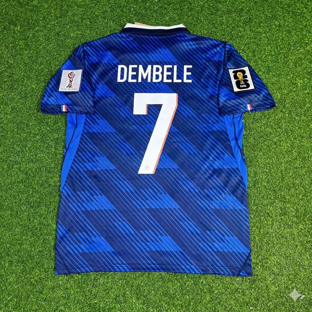 Ousmane Dembélé 7 – Maillot de Football Domicile France Coupe du Monde 2026 Bleu