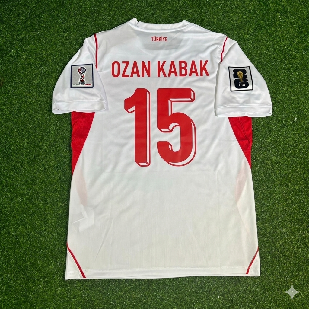Ozan Kabak #15 Turquie Turquie - Coupe du Monde 2026 - Extérieur Blanc - Maillot