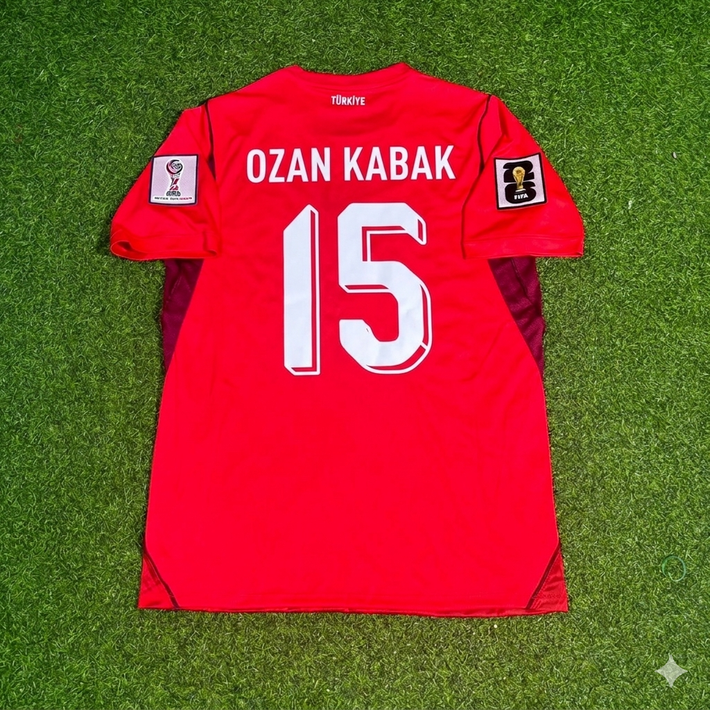 Ozan Kabak #15 Turquie Turquie - Coupe du Monde 2026 -Domicile Rouge - Maillot