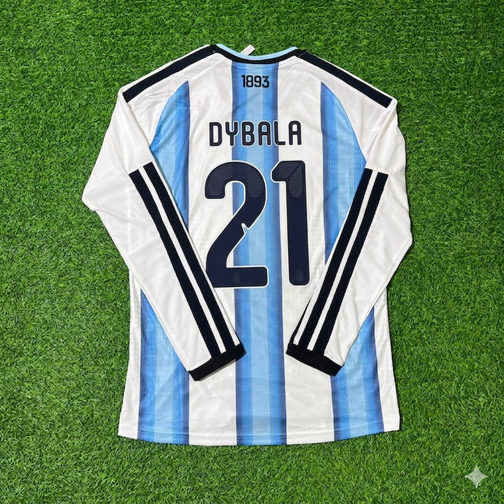 Paulo Dybala #21 Argentinien WM 2026 Langarm-Fußballtrikot-Set
